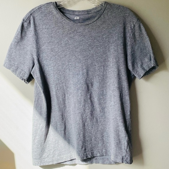 H&M heathered grey mens crewneck t-shirt size small - Picture 7 of 10